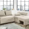 Ecksofa mit Bettfunktion und Bettkasten beige B/H/T: ca. 236x81x160 cm