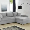 Ecksofa mit Bettfunktion und Bettkasten grau Polyester B/H/T: ca. 247x82x178 cm