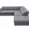 Ecksofa mit Bettfunktion und Bettkasten grau Flachgewebe B/H/T: ca. 267x75x238 cm