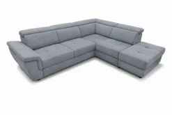 Ecksofa mit Bettfunktion und Bettkasten grau Flachgewebe B/H/T: ca. 267x75x238 cm