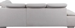 Ecksofa mit Bettfunktion und Bettkasten beige Microfaser B/H/T: ca. 282x100x232 cm