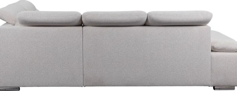 Ecksofa mit Bettfunktion und Bettkasten beige Microfaser B/H/T: ca. 282x100x232 cm