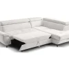 Ecksofa mit Bettfunktion und Bettkasten natur Microfaser B/H/T: ca. 263x77x210 cm