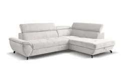 Ecksofa mit Bettfunktion und Bettkasten natur Microfaser B/H/T: ca. 263x77x210 cm