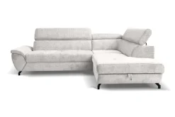 Ecksofa mit Bettfunktion und Bettkasten natur Microfaser B/H/T: ca. 263x77x210 cm