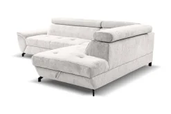 Ecksofa mit Bettfunktion und Bettkasten natur Microfaser B/H/T: ca. 263x77x210 cm