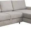 Ecksofa mit Bettfunktion und Bettkasten grau Microfaser B/H/T: ca. 228x92x163 cm