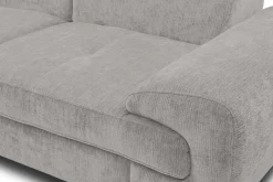 Ecksofa mit Bettfunktion und Bettkasten grau Microfaser B/H/T: ca. 256x73x202 cm
