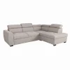 Ecksofa mit Bettfunktion und Bettkasten beige Webstoff B/H/T: ca. 245x184x87 cm