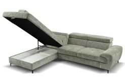 Ecksofa mit Bettfunktion und Bettkasten mint Microfaser B/H/T: ca. 256x73x202 cm