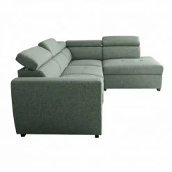 Ecksofa mit Bettfunktion und Bettkasten salbei Webstoff B/H/T: ca. 245x184x87 cm