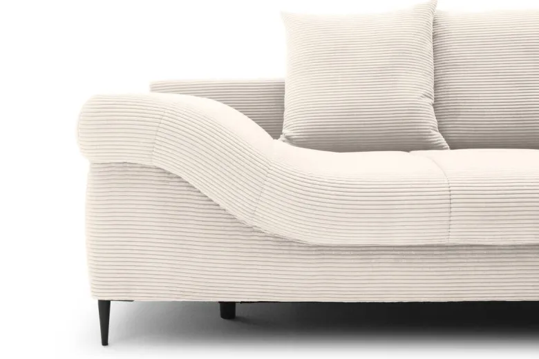 Ecksofa mit Bettfunktion und Bettkasten natur Polyester B/H/T: ca. 191x92x106 cm