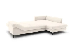 Ecksofa mit Bettfunktion und Bettkasten natur Polyester B/H/T: ca. 191x92x106 cm