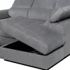 Ecksofa mit Bettfunktion und Bettkasten titanfarbig Flachgewebe B/H/T: ca. 280x108x235 cm
