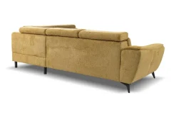 Ecksofa mit Bettfunktion und Bettkasten senf Microfaser B/H/T: ca. 274x82x231 cm