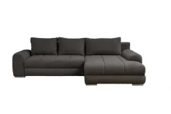 Ecksofa mit Bettfunktion und Bettkasten Lorenz braun Microfaser B/H/T: ca. 284x74x180 cm