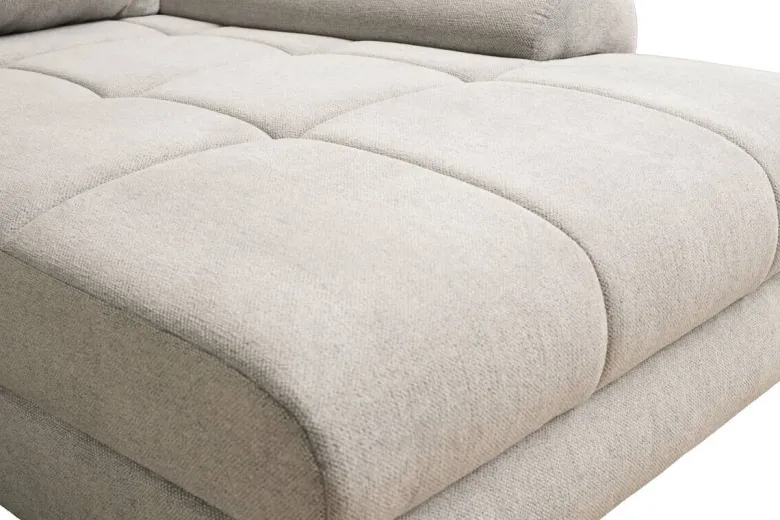 Ecksofa mit Bettfunktion und Bettkasten Lorenz taupe Microfaser B/H/T: ca. 284x74x180 cm