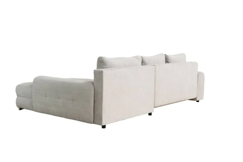 Ecksofa mit Bettfunktion und Bettkasten Lorenz taupe Microfaser B/H/T: ca. 284x74x180 cm