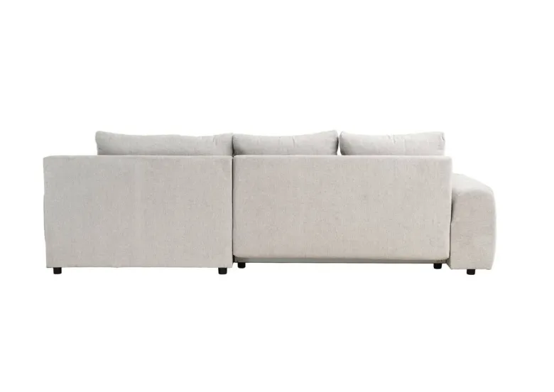 Ecksofa mit Bettfunktion und Bettkasten Lorenz taupe Microfaser B/H/T: ca. 284x74x180 cm