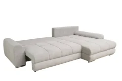 Ecksofa mit Bettfunktion und Bettkasten Lorenz taupe Microfaser B/H/T: ca. 284x74x180 cm