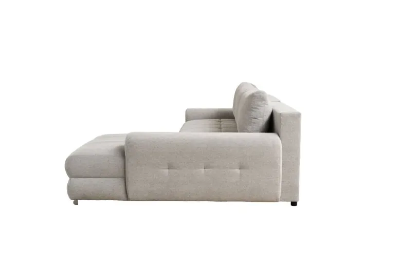 Ecksofa mit Bettfunktion und Bettkasten Lorenz taupe Microfaser B/H/T: ca. 284x74x180 cm