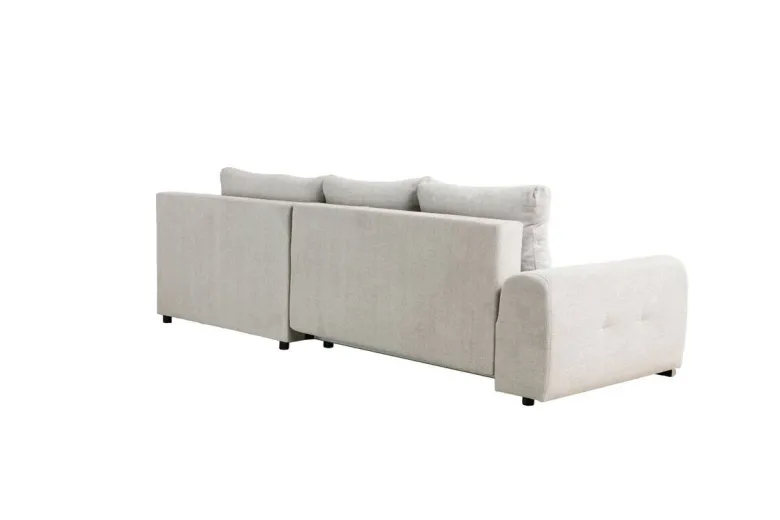 Ecksofa mit Bettfunktion und Bettkasten Lorenz taupe Microfaser B/H/T: ca. 284x74x180 cm