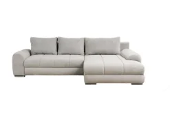 Ecksofa mit Bettfunktion und Bettkasten Lorenz taupe Microfaser B/H/T: ca. 284x74x180 cm