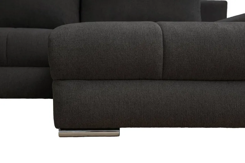 Ecksofa mit Bettfunktion und Bettkasten Lorenz schwarz Microfaser B/H/T: ca. 284x74x180 cm