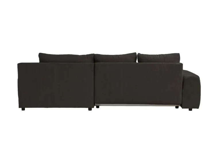 Ecksofa mit Bettfunktion und Bettkasten Lorenz schwarz Microfaser B/H/T: ca. 284x74x180 cm