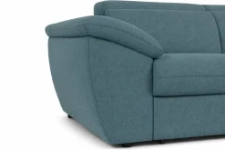Ecksofa mit Bettfunktion und Bettkasten petrol Flachgewebe B/H/T: ca. 280x108x235 cm