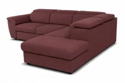 Ecksofa mit Bettfunktion und Bettkasten rostrot Flachgewebe B/H/T: ca. 280x108x235 cm