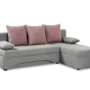 Ecksofa mit Bettfunktion und Bettkasten hellgrau Feinstruktur B/H/T: ca. 191x70x142 cm