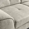 Ecksofa mit Bettfunktion und Bettkasten Greige Microfaser B/H/T: ca. 274x82x231 cm