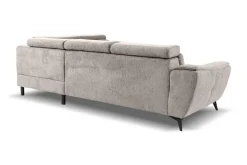 Ecksofa mit Bettfunktion und Bettkasten grau Microfaser B/H/T: ca. 274x82x231 cm