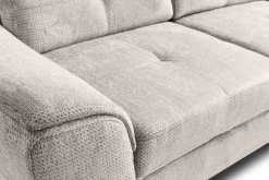 Ecksofa mit Bettfunktion und Bettkasten grau Microfaser B/H/T: ca. 274x82x231 cm