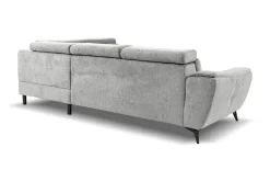 Ecksofa mit Bettfunktion und Bettkasten silber Microfaser B/H/T: ca. 274x82x231 cm