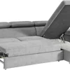 Ecksofa mit Bettfunktion und Bettkasten graubraun