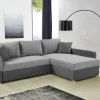 Ecksofa mit Bettfunktion und Bettkasten anthrazit grau Polyester B/H/T: ca. 247x82x178 cm