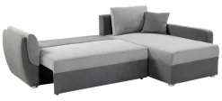 Ecksofa mit Bettfunktion und Bettkasten anthrazit grau Polyester B/H/T: ca. 247x82x178 cm