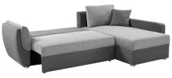 Ecksofa mit Bettfunktion und Bettkasten anthrazit grau Polyester B/H/T: ca. 247x82x178 cm
