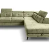 Ecksofa mit Bettfunktion und Bettkasten moosgrün Microfaser B/H/T: ca. 274x82x231 cm