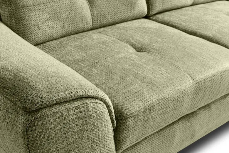 Ecksofa mit Bettfunktion und Bettkasten moosgrün Microfaser B/H/T: ca. 274x82x231 cm