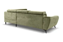 Ecksofa mit Bettfunktion und Bettkasten moosgrün Microfaser B/H/T: ca. 274x82x231 cm