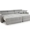 Ecksofa mit elektrischer XXL Sitztiefenverstellung hellgrau Flachgewebe B/H/T: ca. 270x109x175 cm