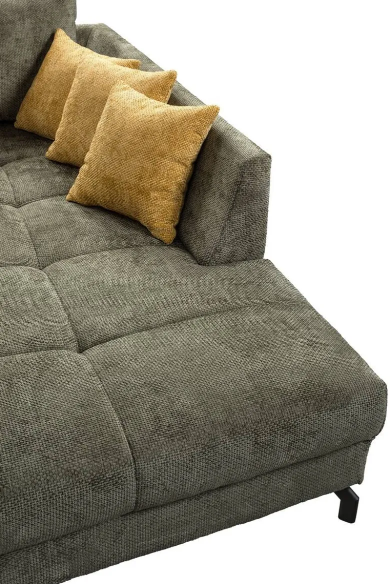 Ecksofa olive Microfaser B/H/T: ca. 306x92x203 cm