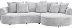 Ecksofa stone Microfaser B/H/T: ca. 287x66x168 cm