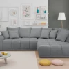 Ecksofa stone Microfaser B/H/T: ca. 312x97x229 cm