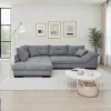 Ecksofa stone Microfaser B/H/T: ca. 318x92x227 cm