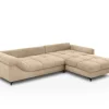 Ecksofa taupe Microfaser B/H/T: ca. 332x96x227 cm