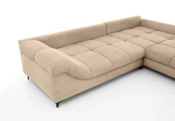 Ecksofa taupe Microfaser B/H/T: ca. 332x96x227 cm